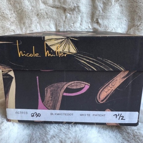 Floral + Polka Dot NICOLE MILLER COUTURE Pumps 7.5 [VINTAGE - NWT] - Picture 3 of 7